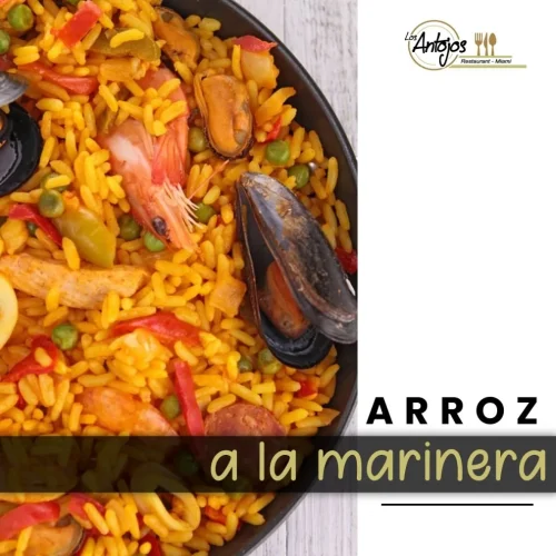 Arroz a la marinera en el restaurante los antojos en miami