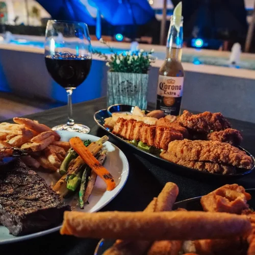 Cena en el restaurante sola uno de los mejores de miami beach